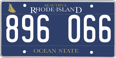 RI license plate 896066