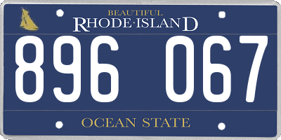 RI license plate 896067