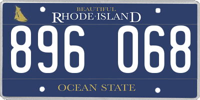 RI license plate 896068