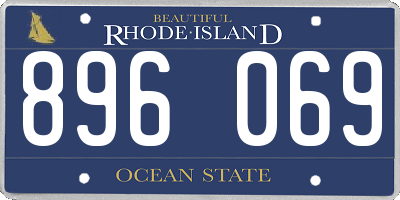RI license plate 896069