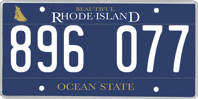 RI license plate 896077