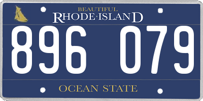 RI license plate 896079