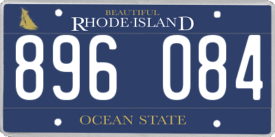 RI license plate 896084