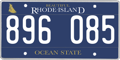 RI license plate 896085