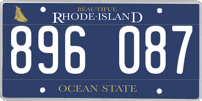 RI license plate 896087
