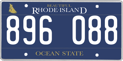 RI license plate 896088