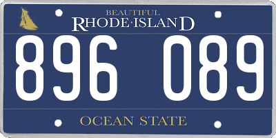 RI license plate 896089