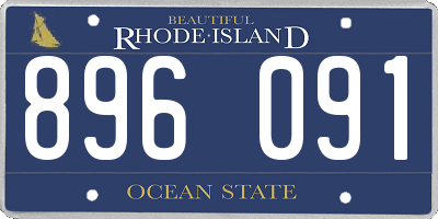RI license plate 896091