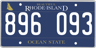 RI license plate 896093