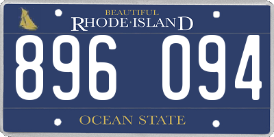 RI license plate 896094