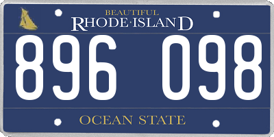 RI license plate 896098