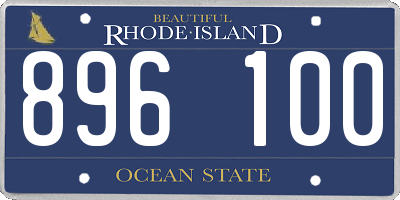 RI license plate 896100