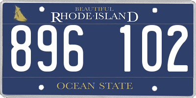 RI license plate 896102