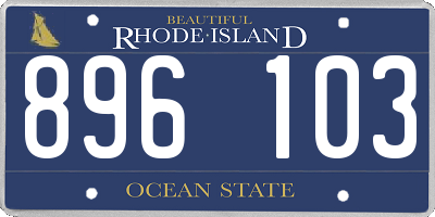 RI license plate 896103