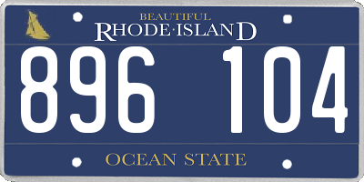 RI license plate 896104