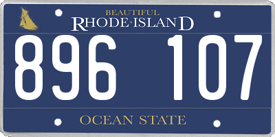 RI license plate 896107