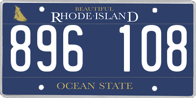 RI license plate 896108