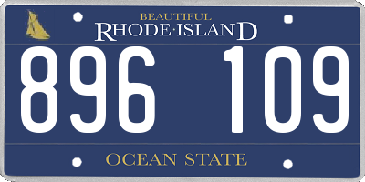 RI license plate 896109