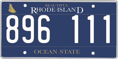 RI license plate 896111