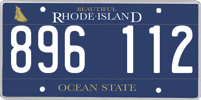 RI license plate 896112