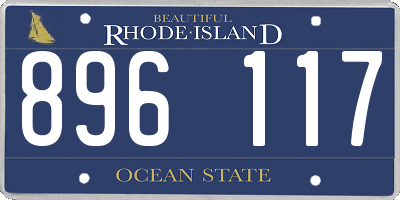RI license plate 896117