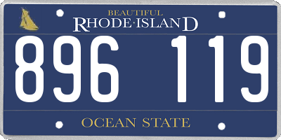 RI license plate 896119