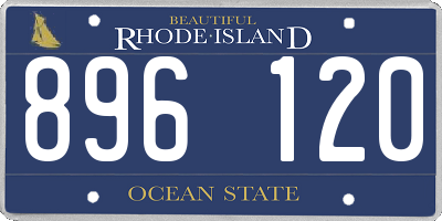 RI license plate 896120