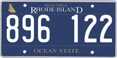 RI license plate 896122