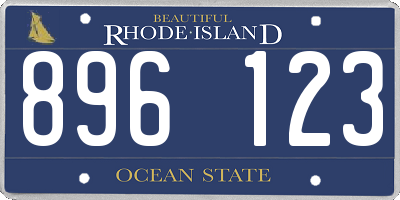 RI license plate 896123