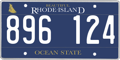 RI license plate 896124