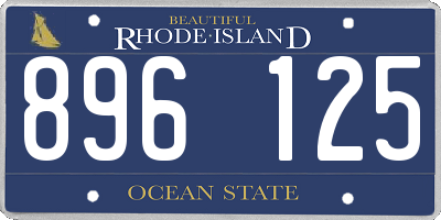 RI license plate 896125