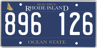 RI license plate 896126