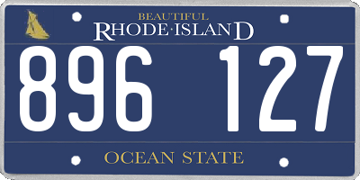 RI license plate 896127