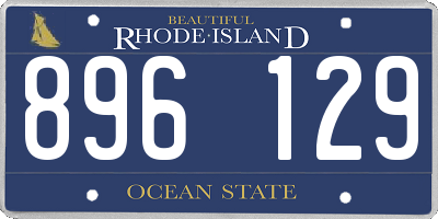 RI license plate 896129