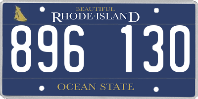 RI license plate 896130