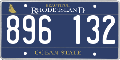 RI license plate 896132