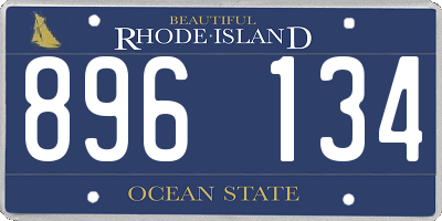 RI license plate 896134
