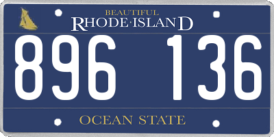 RI license plate 896136