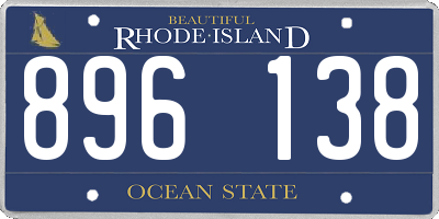 RI license plate 896138