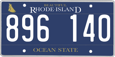 RI license plate 896140