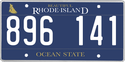 RI license plate 896141