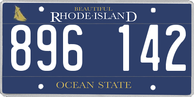 RI license plate 896142