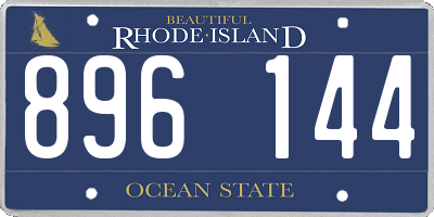 RI license plate 896144
