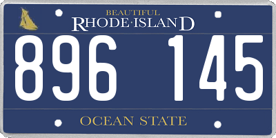 RI license plate 896145