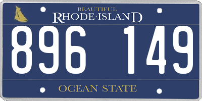 RI license plate 896149
