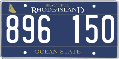 RI license plate 896150