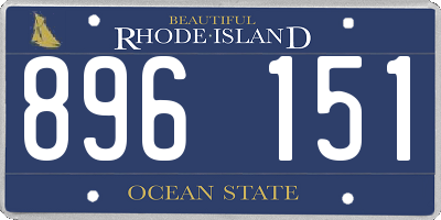 RI license plate 896151
