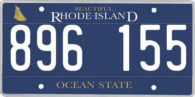 RI license plate 896155