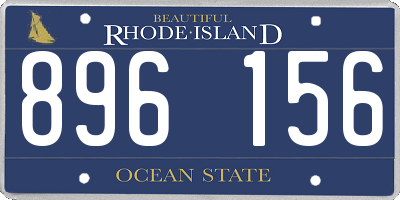 RI license plate 896156