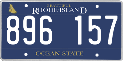 RI license plate 896157